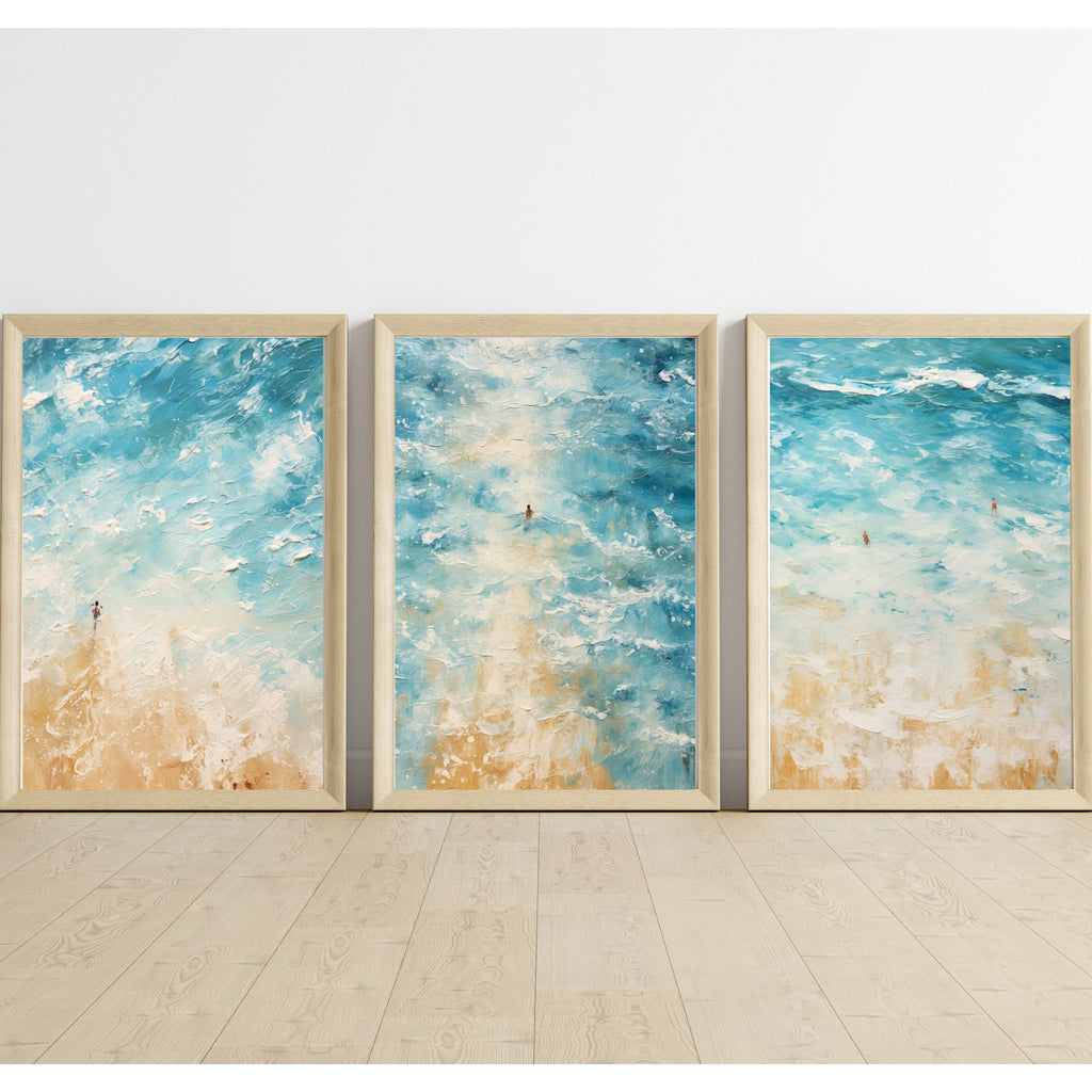 Beachy Wall Art, Ocean Painting, Beach Painting Set