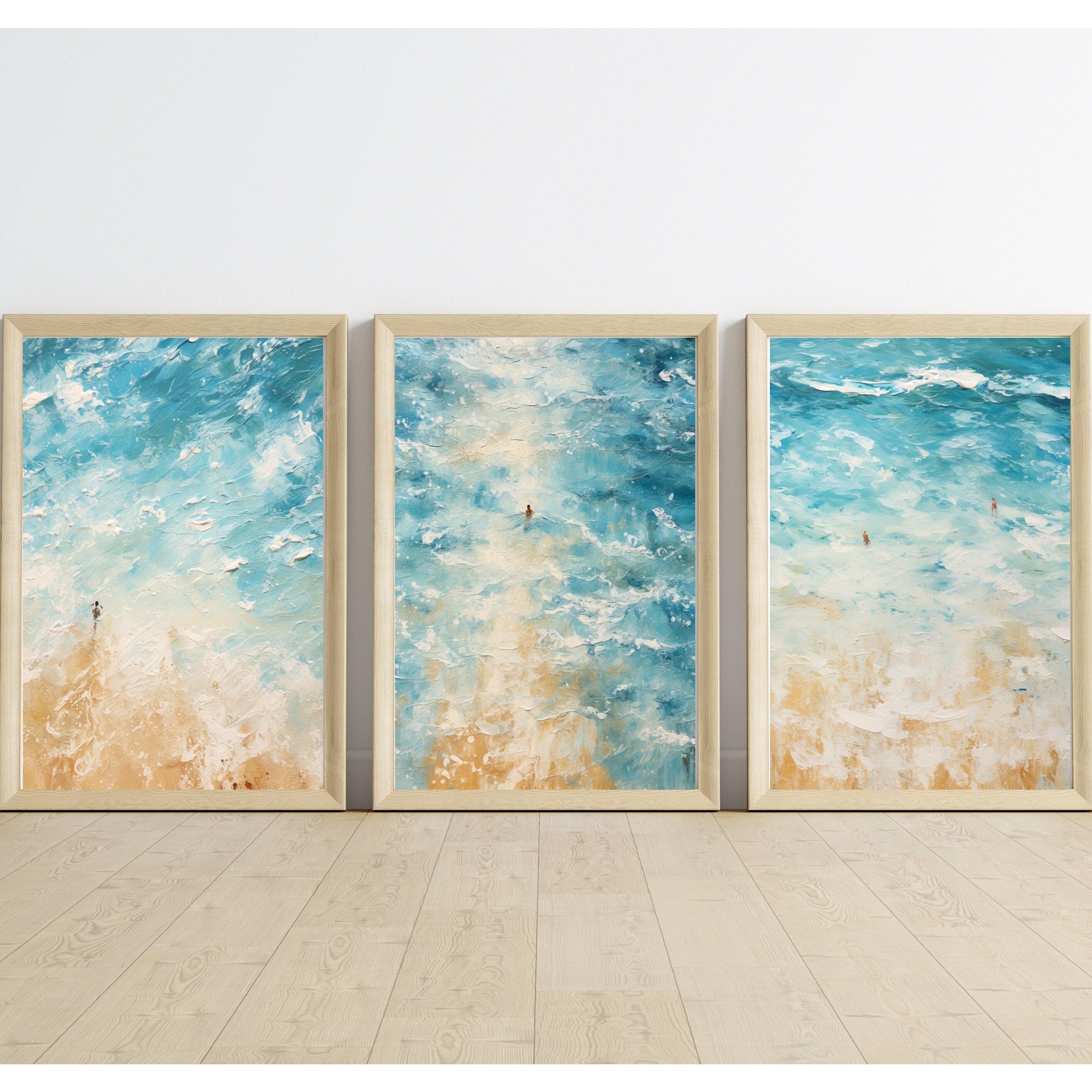 Beachy Wall Art, Ocean Painting, Beach Painting Set