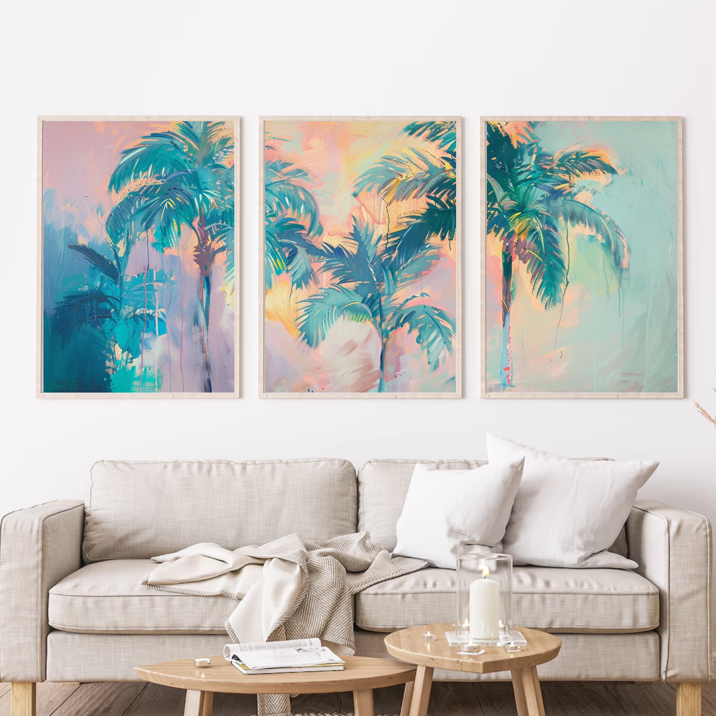 Pastel hues creating a calming tropical atmosphere