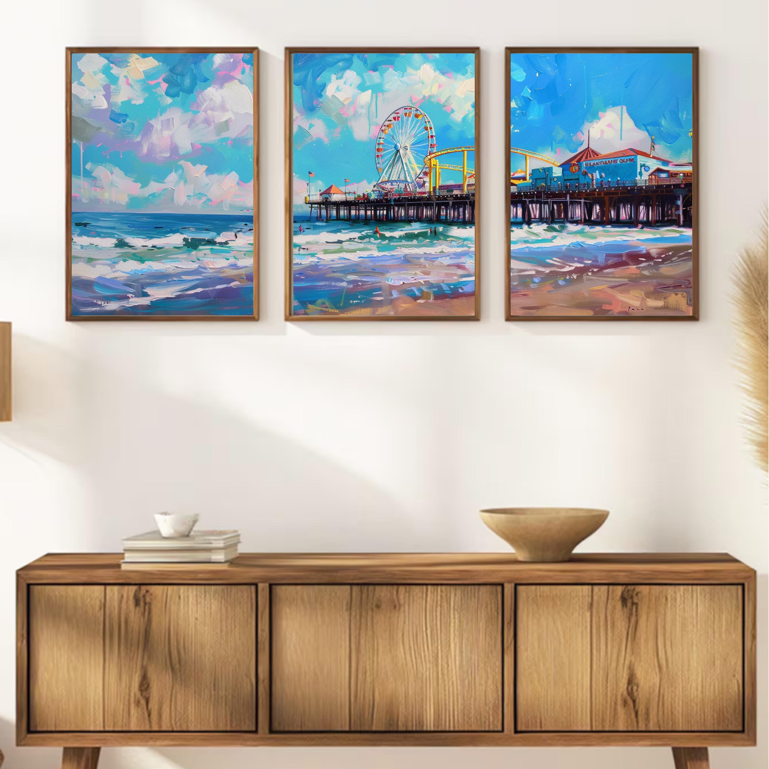 Coastal art prints featuring iconic California beach scenes