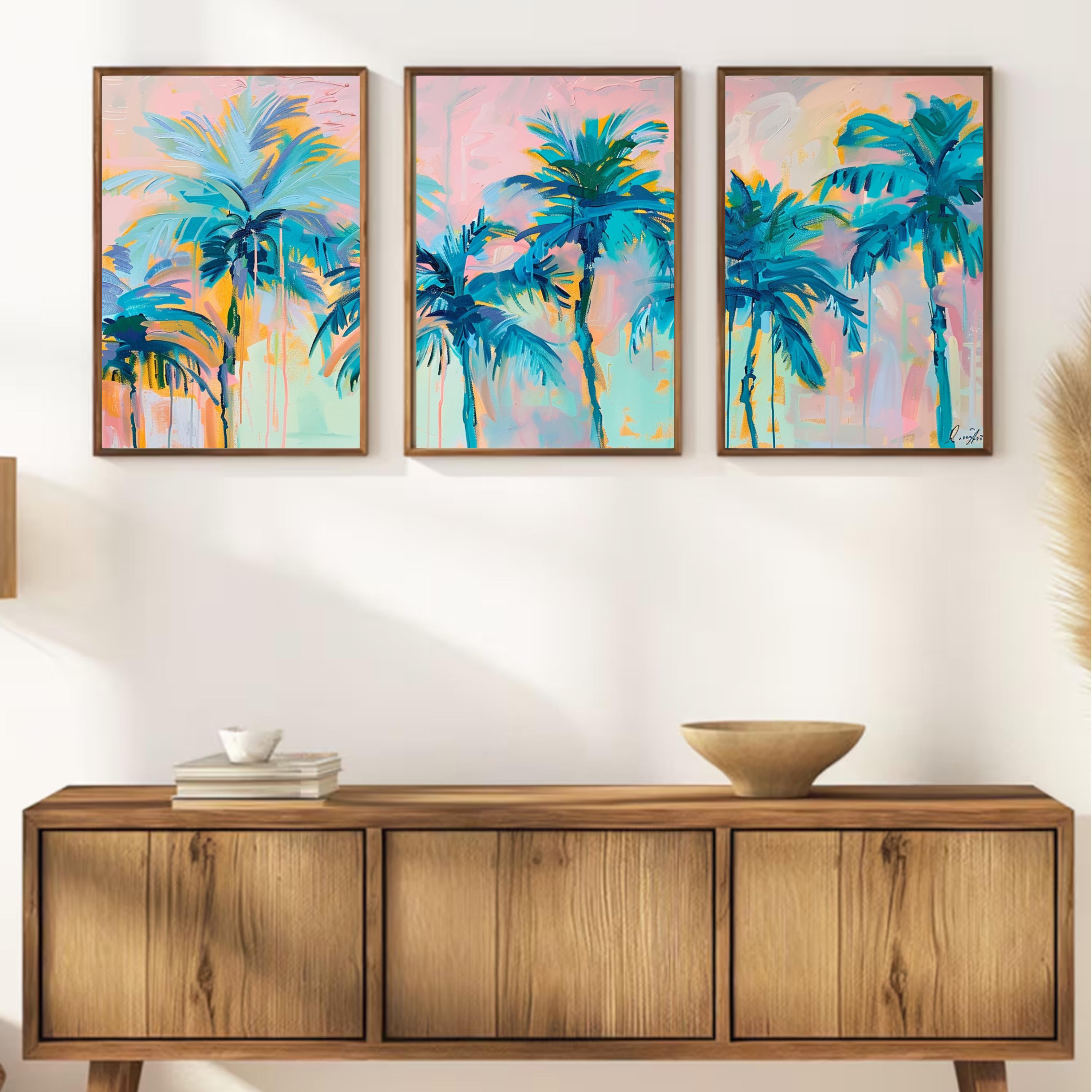 Tropical Serenity: Pastel Palm Dreams
