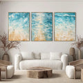 Watercolor OCEAN INSPIRED Art PRINT Set- Stunning & Printable Beachy Wall Aerial View Art Set Of 3