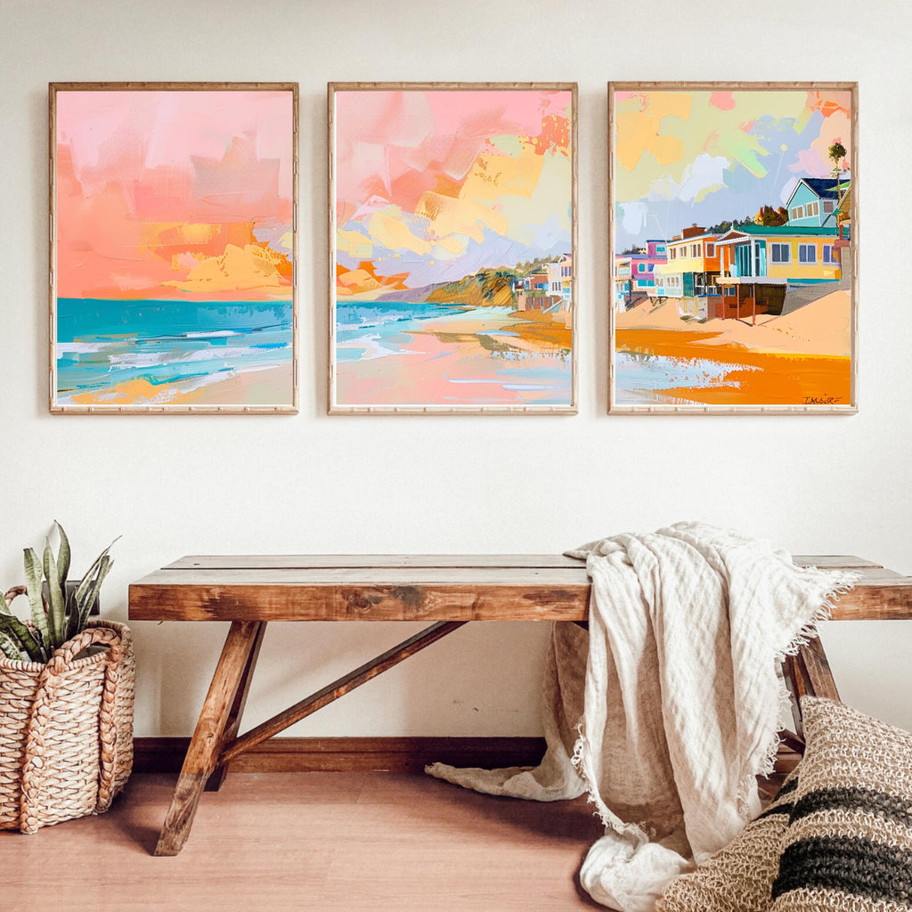 Vibrant coastal art prints featuring Malibu landscapes