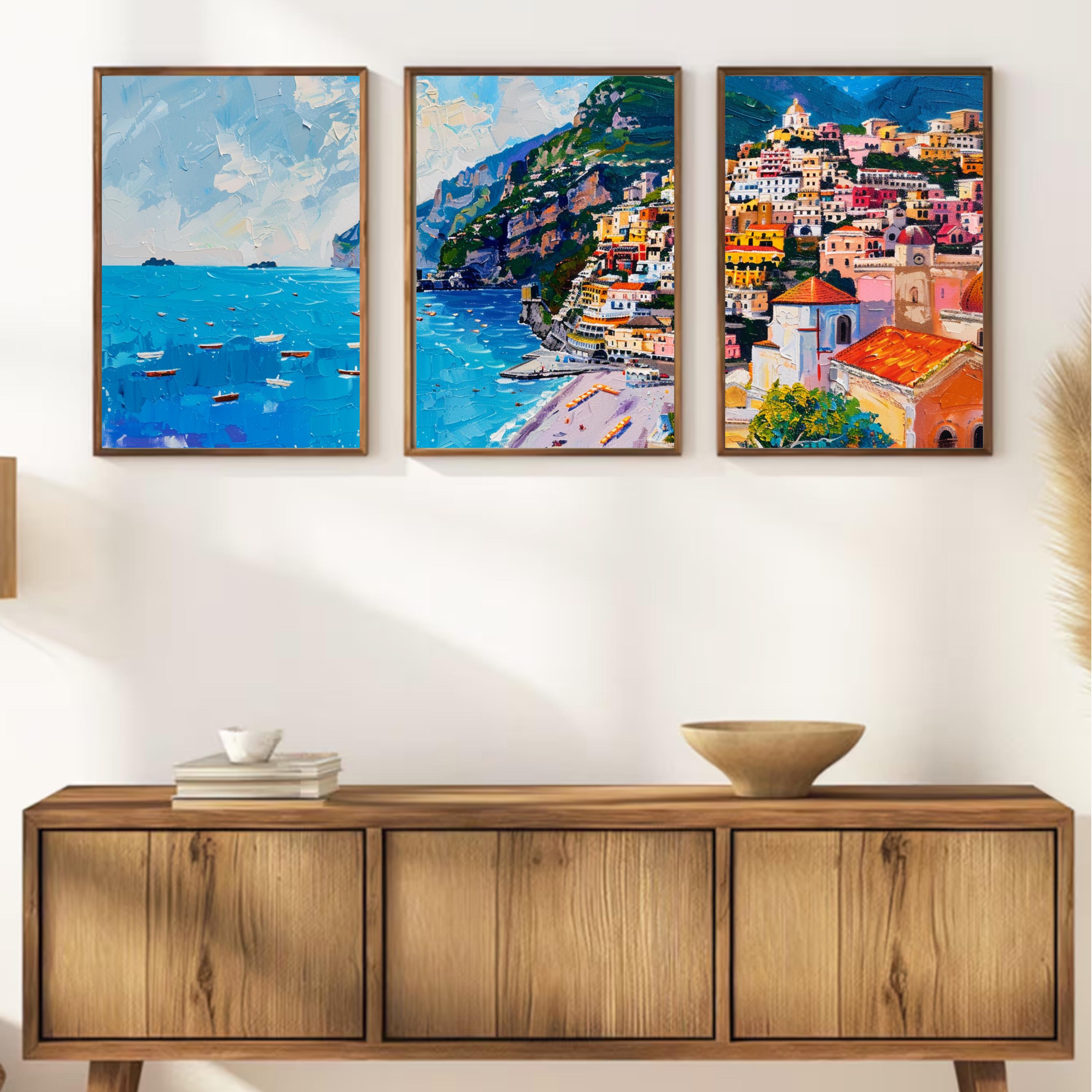 Coastal Italy prints showcasing cliffs and sea