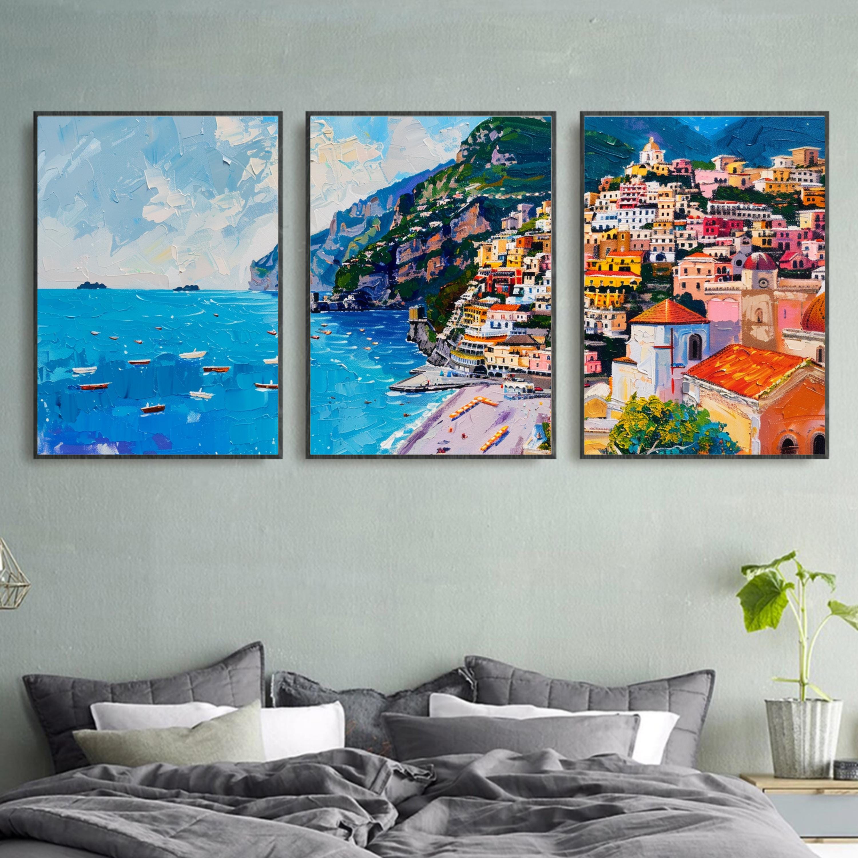 Italian architecture and sea landscape posters