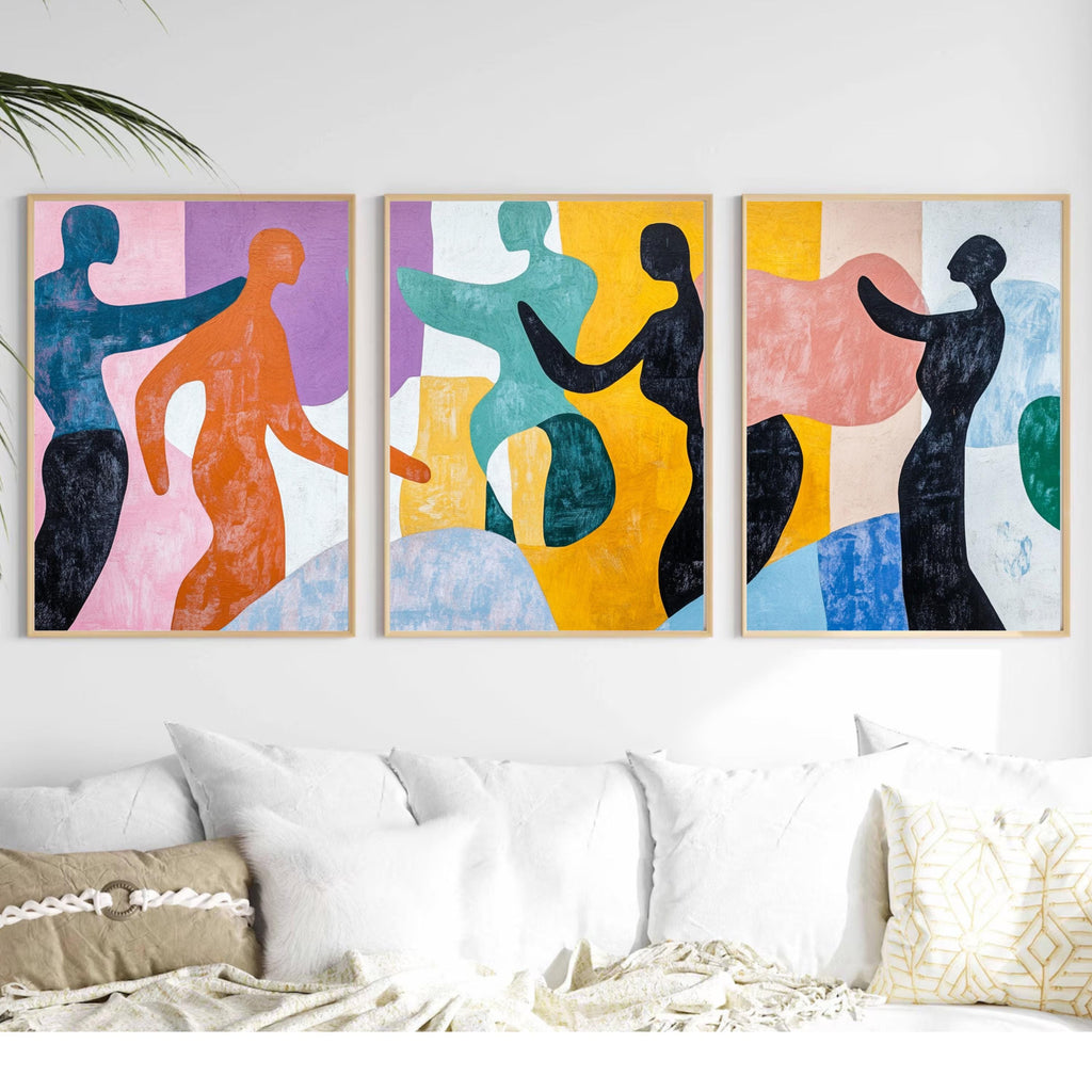 Colorful Abstract Art Print - Modern Silhouette Design for Contemporary Home Decor