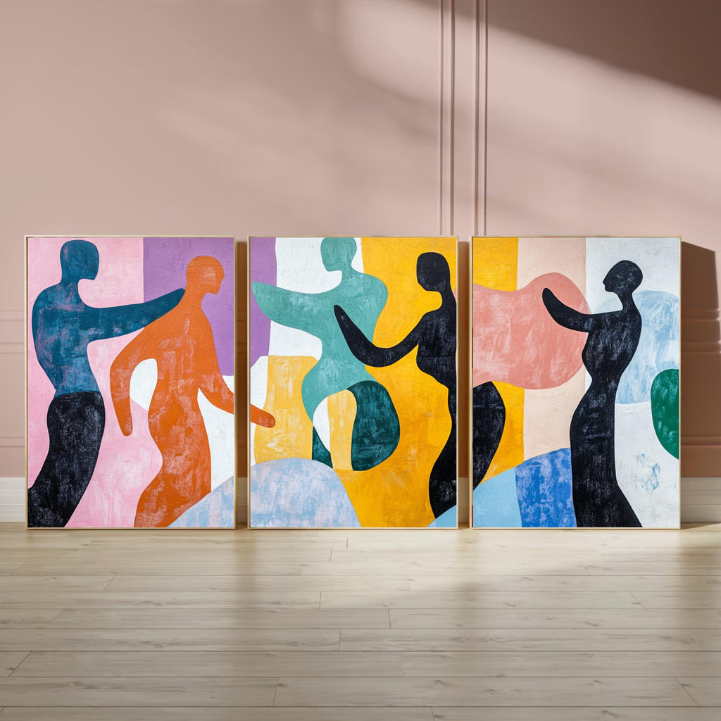 Colorful Abstract Art Print - Modern Silhouette Design for Contemporary Home Decor