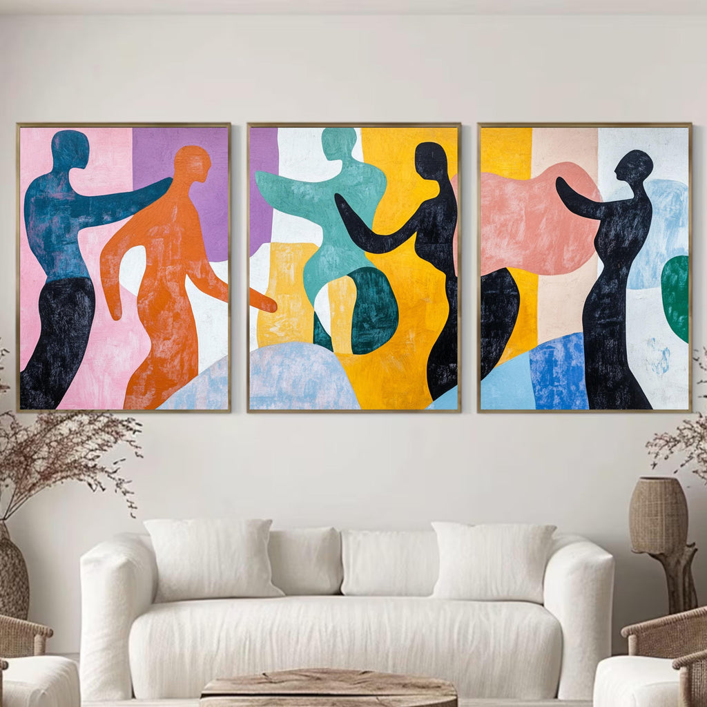 Colorful Abstract Art Print - Modern Silhouette Design for Contemporary Home Decor