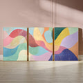 Modern Abstract Art Print - Pastel Flowing Shapes Inspired by Matisse and Kandinsky for Artful Wall Decor