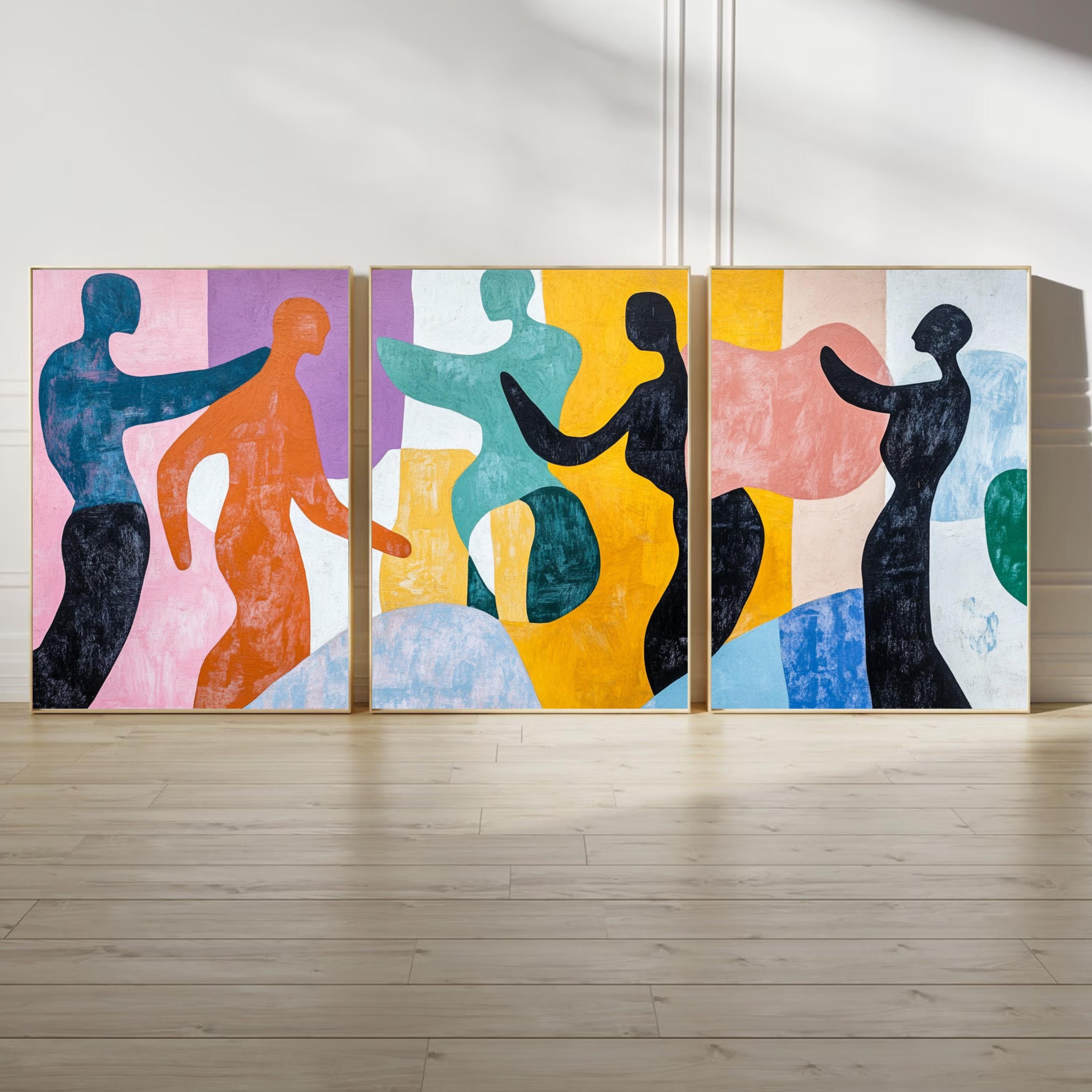 Colorful Abstract Art Print - Modern Silhouette Design for Contemporary Home Decor