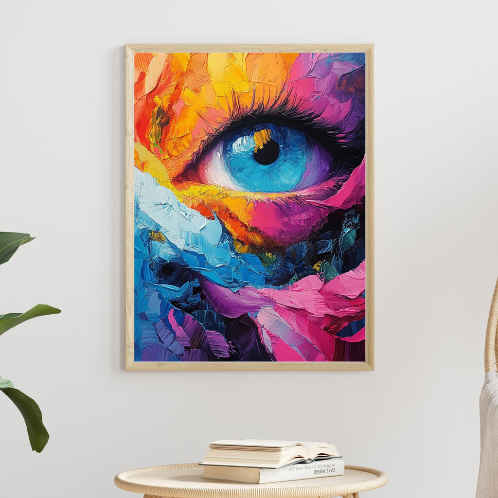 Vibrant Pop Art Eye Print – Bold Abstract Expressionist Painting
