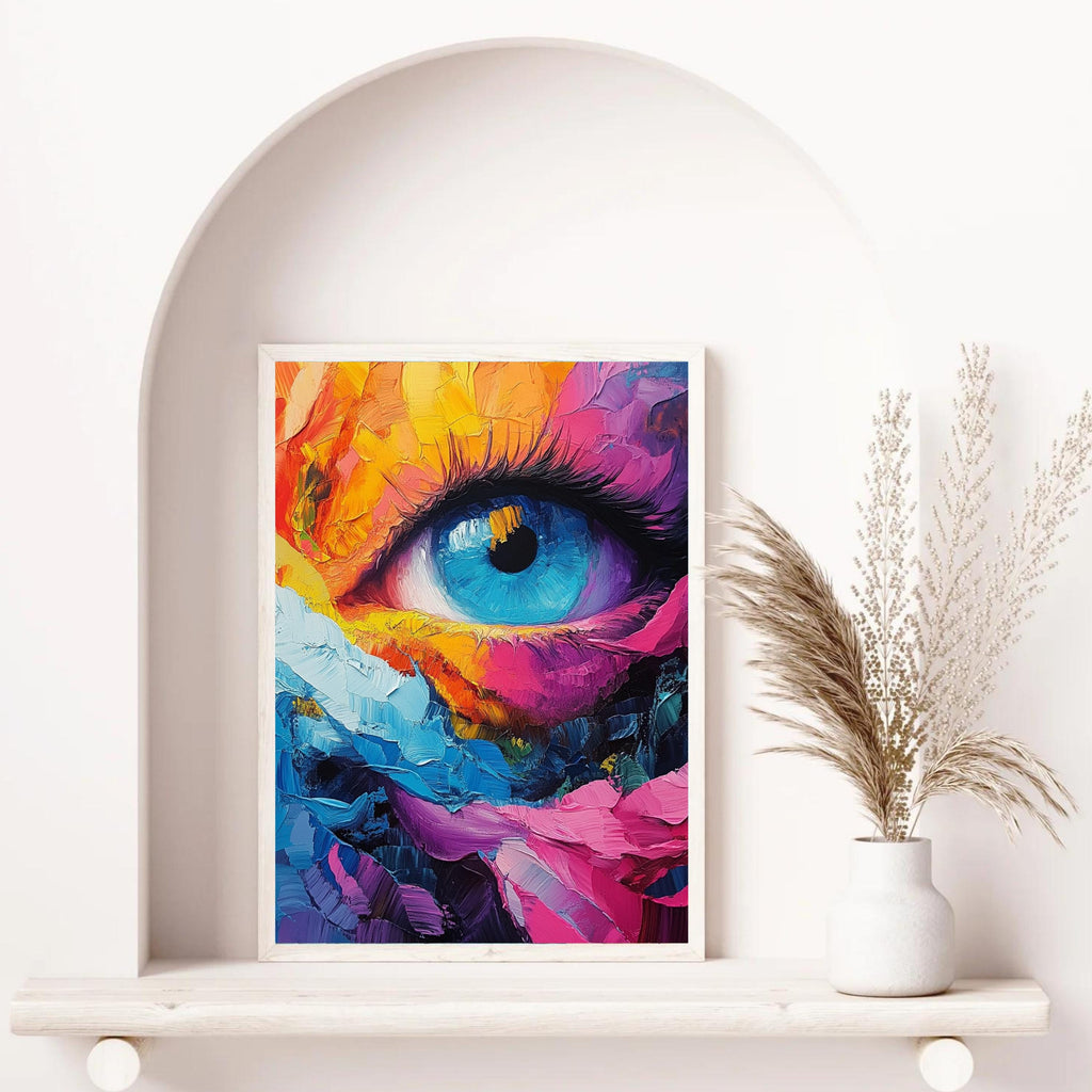 Vibrant Pop Art Eye Print – Bold Abstract Expressionist Painting