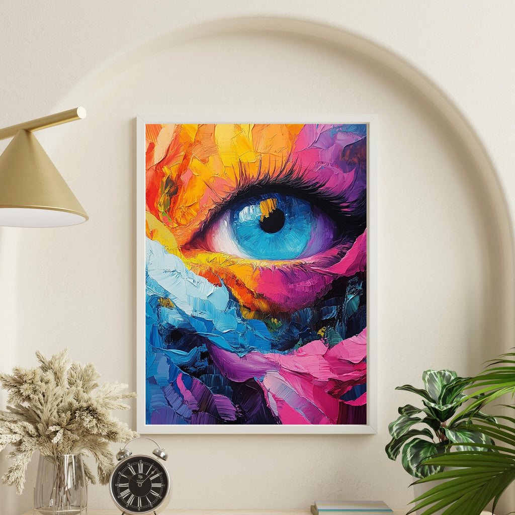 Vibrant Pop Art Eye Print – Bold Abstract Expressionist Painting