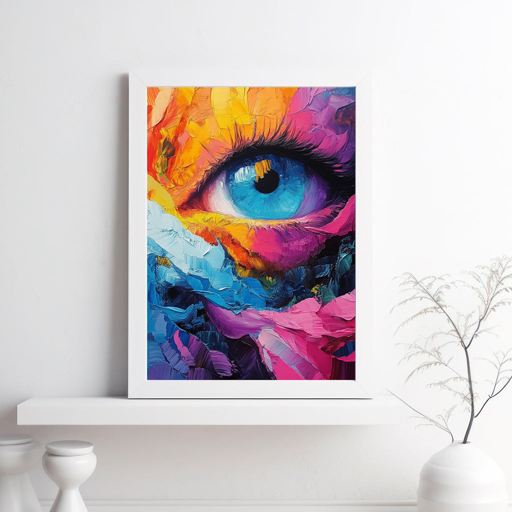 Vibrant Pop Art Eye Print – Bold Abstract Expressionist Painting