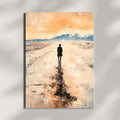 Salar de Uyuni - Desert Mirror – Beige Textured Oil Landscape Inspired by Bolivia’s Salt Flats (Salar de Uyuni)
