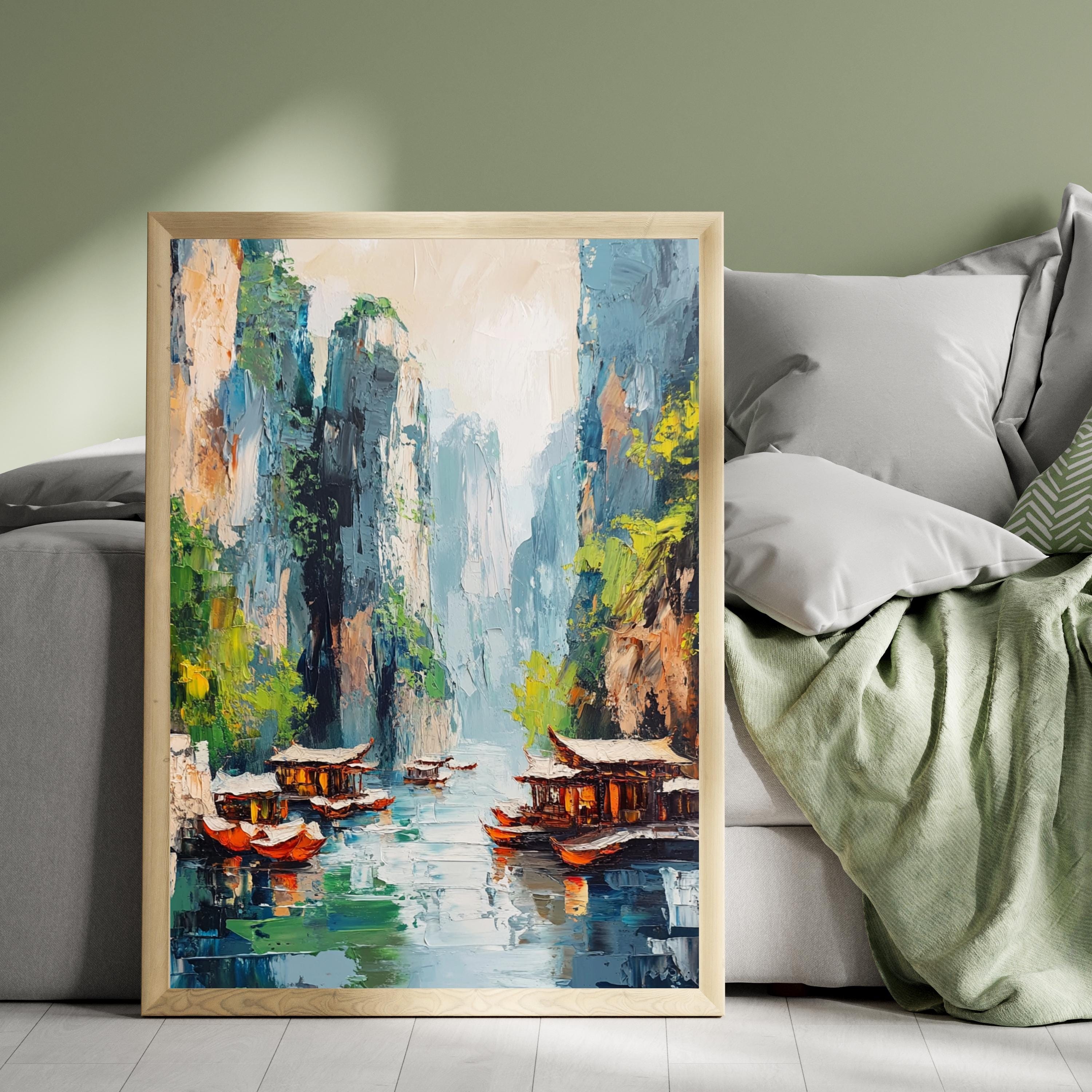 Forest of Stone – Textured Beige Landscape Inspired by Wulingyuan Scenic Area, China