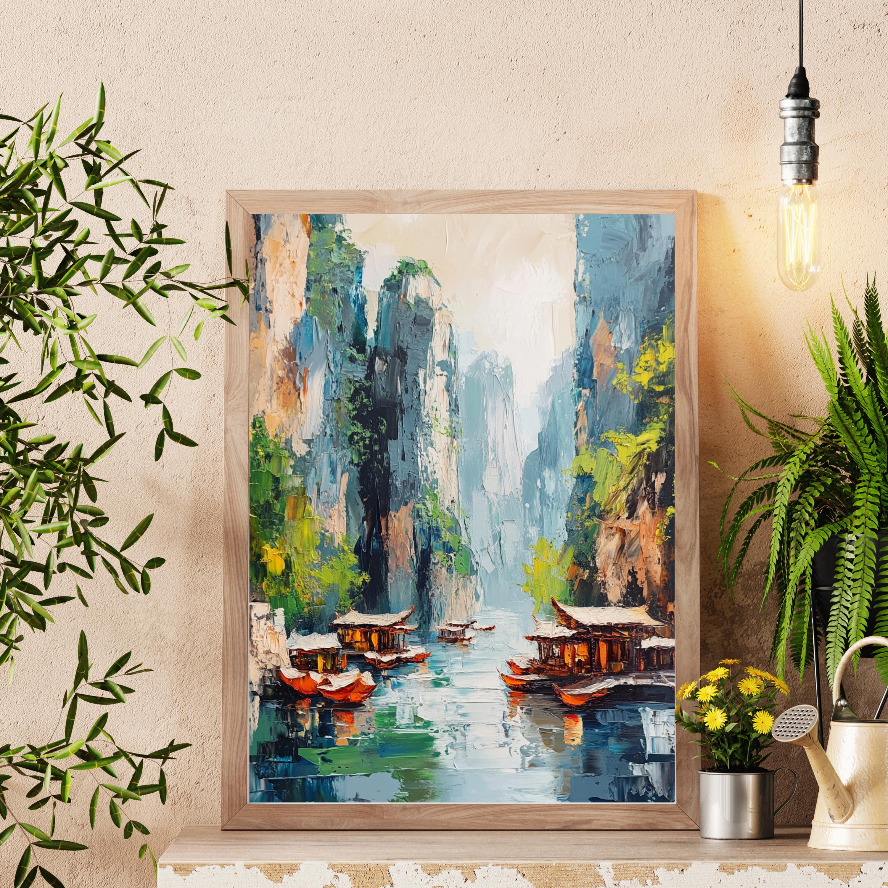 Forest of Stone – Textured Beige Landscape Inspired by Wulingyuan Scenic Area, China