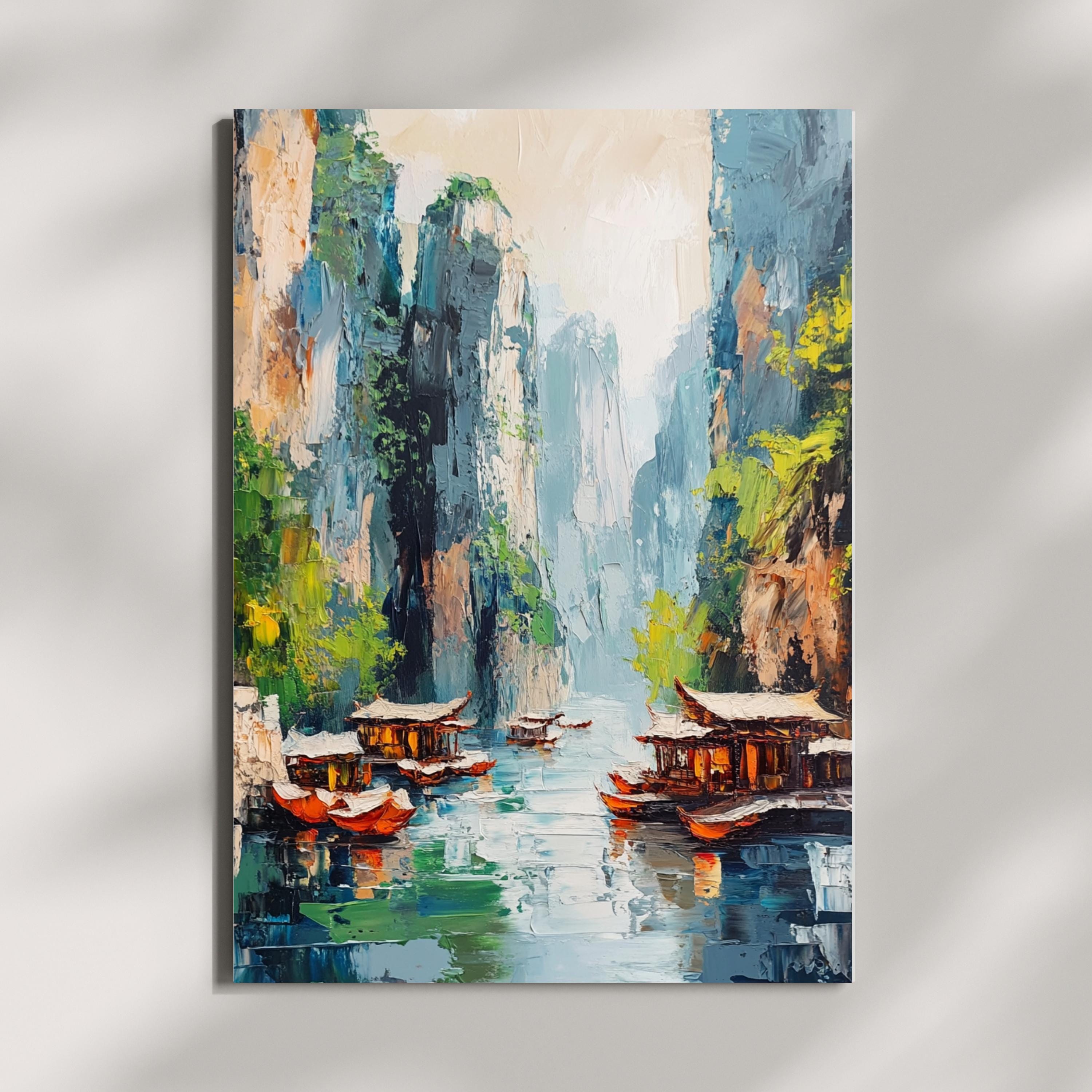 Forest of Stone – Textured Beige Landscape Inspired by Wulingyuan Scenic Area, China