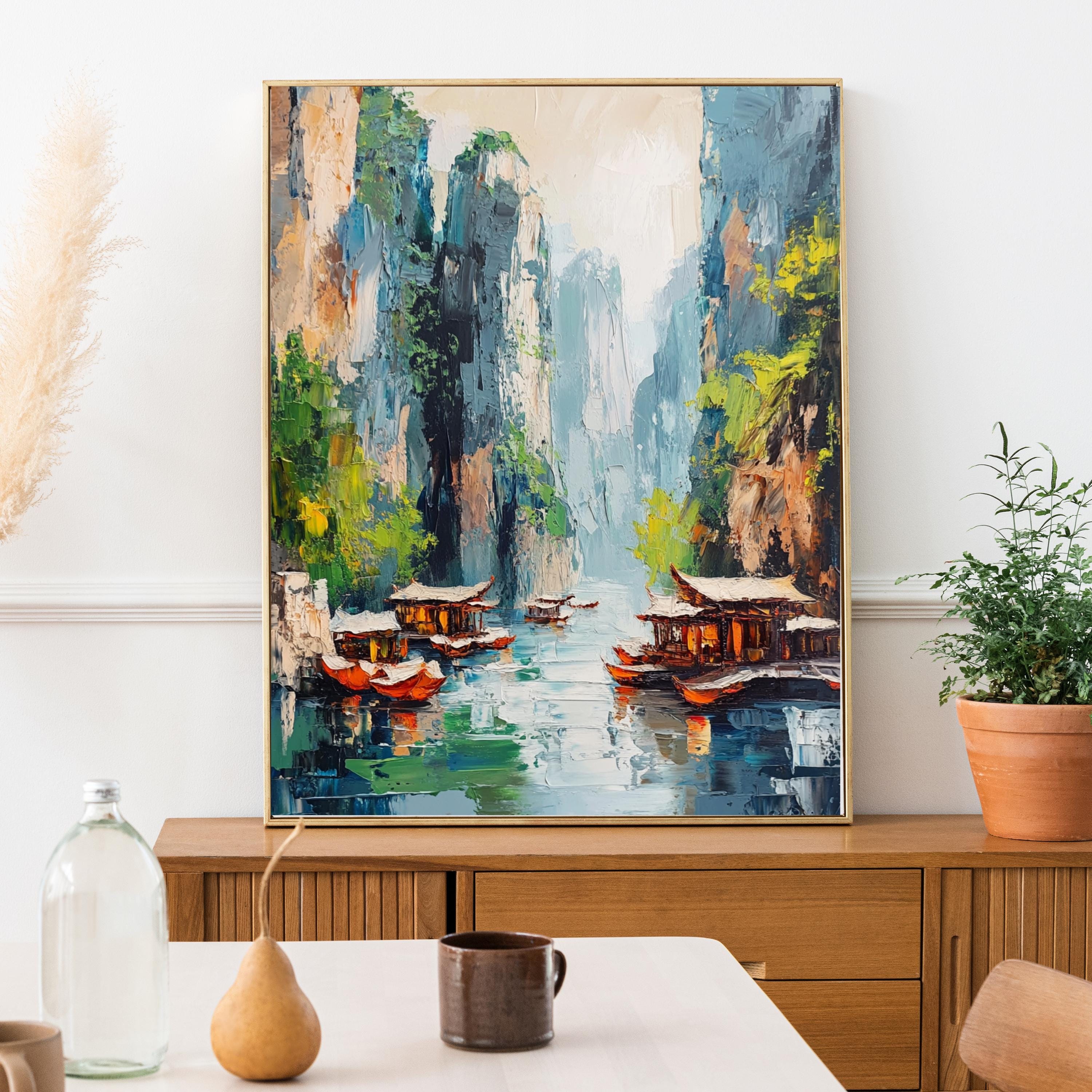 Forest of Stone – Textured Beige Landscape Inspired by Wulingyuan Scenic Area, China