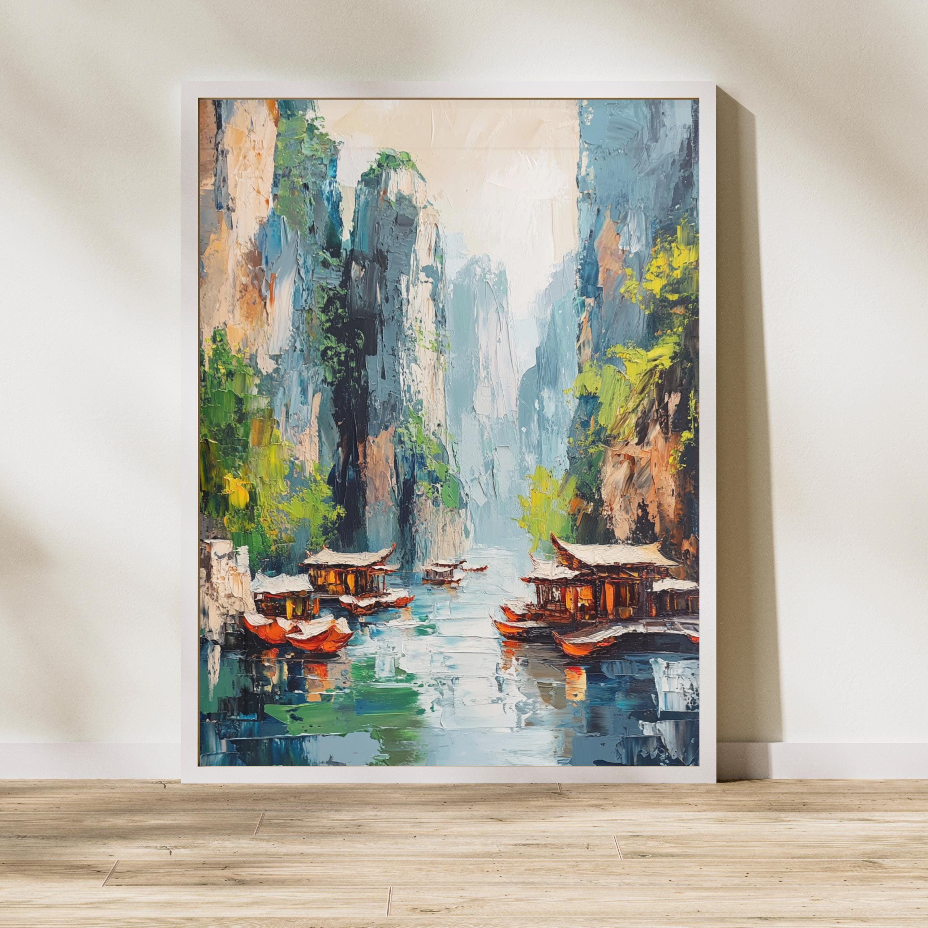 Forest of Stone – Textured Beige Landscape Inspired by Wulingyuan Scenic Area, China