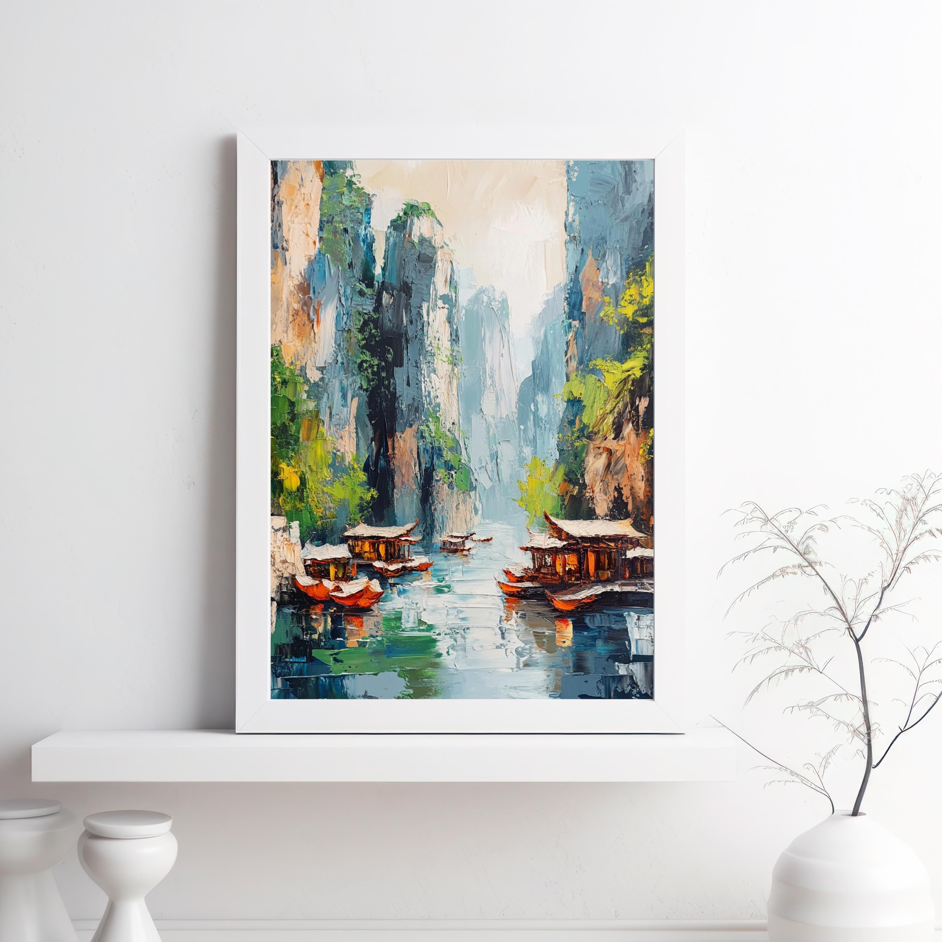 Forest of Stone – Textured Beige Landscape Inspired by Wulingyuan Scenic Area, China