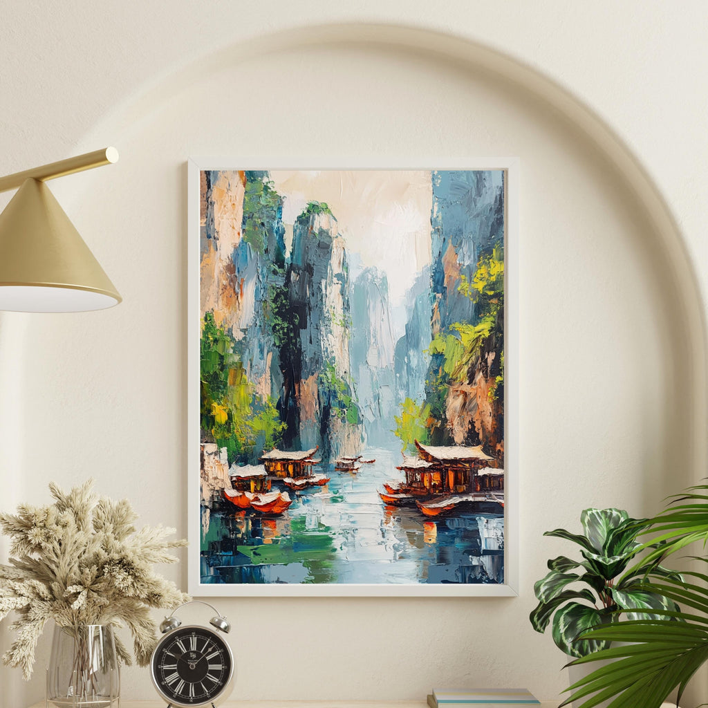 Forest of Stone – Textured Beige Landscape Inspired by Wulingyuan Scenic Area, China