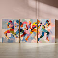 Abstract Boxing Art Poster Set | 3 Piece Kickboxing MMA Wall Prints | Dynamic Sports Artwork