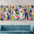 Modern Abstract Golf Art Poster Set | Matisse Inspired Sports Wall Prints | 3 Piece Golf Artwork