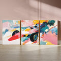 Abstract Ferrari Racing Art Poster Set | 3 Piece Large Wall Prints