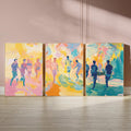 Soccer Team Art Poster Set | Perfect Gift for Soccer Lovers | 3 Piece Vibrant Sports Artwork