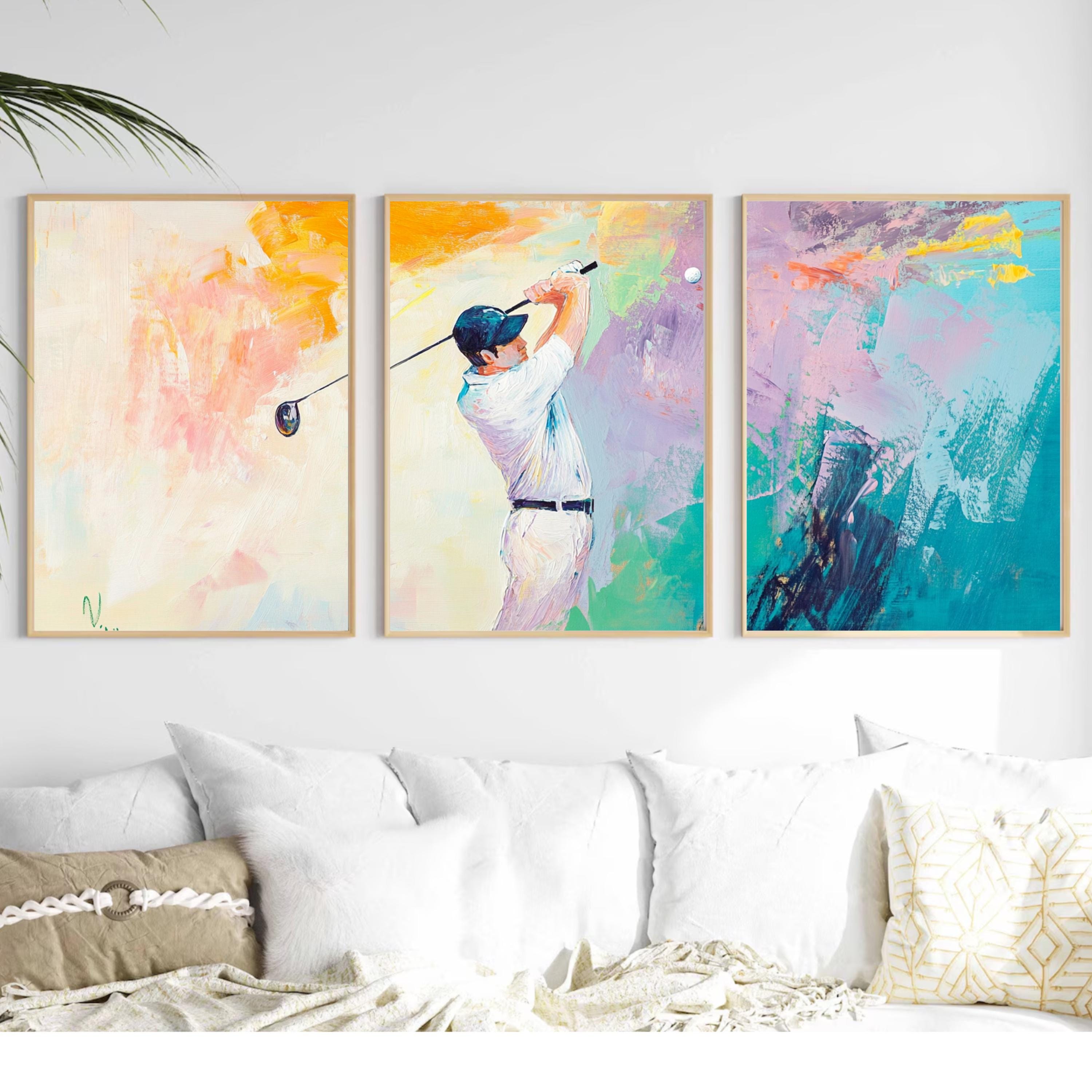 The Perfect Swing| Abstract Golf Art Poster Set | Luxury Gift for Golf Lovers & Modern Home Décor