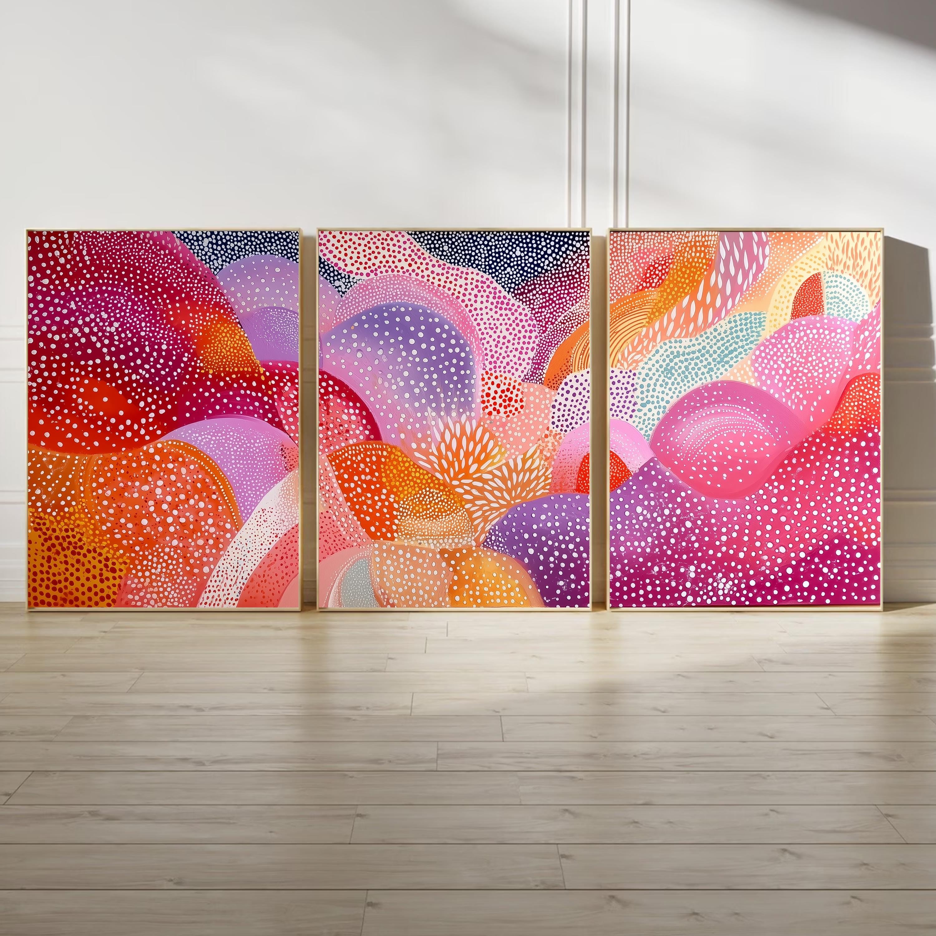 Abstract Pastel Dot Art Print - Contemporary Aboriginal-Inspired Artwork, High-Quality Affordable Wall Decor