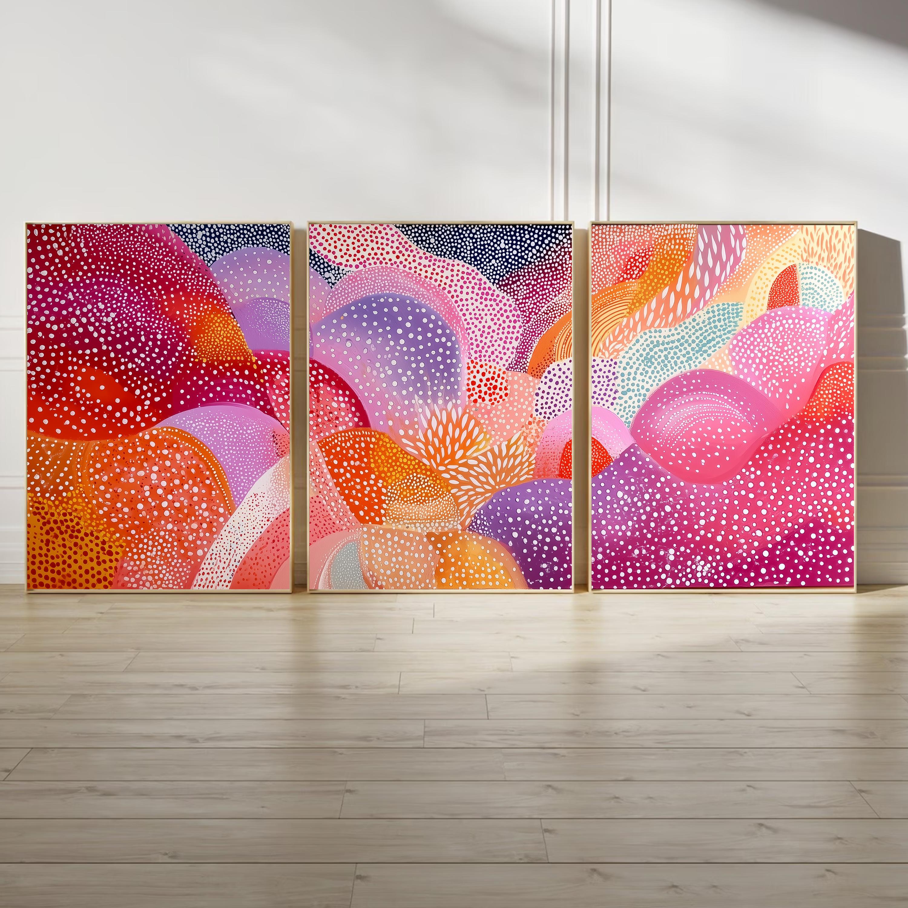 Abstract Pastel Dot Art Print - Contemporary Aboriginal-Inspired Artwork, High-Quality Affordable Wall Decor